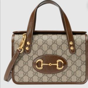 Authentic Gucci Horsebit 1955 mini top bag handle